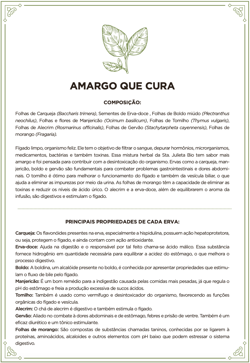 Infusão para o fígado - AMARGO QUE CURA