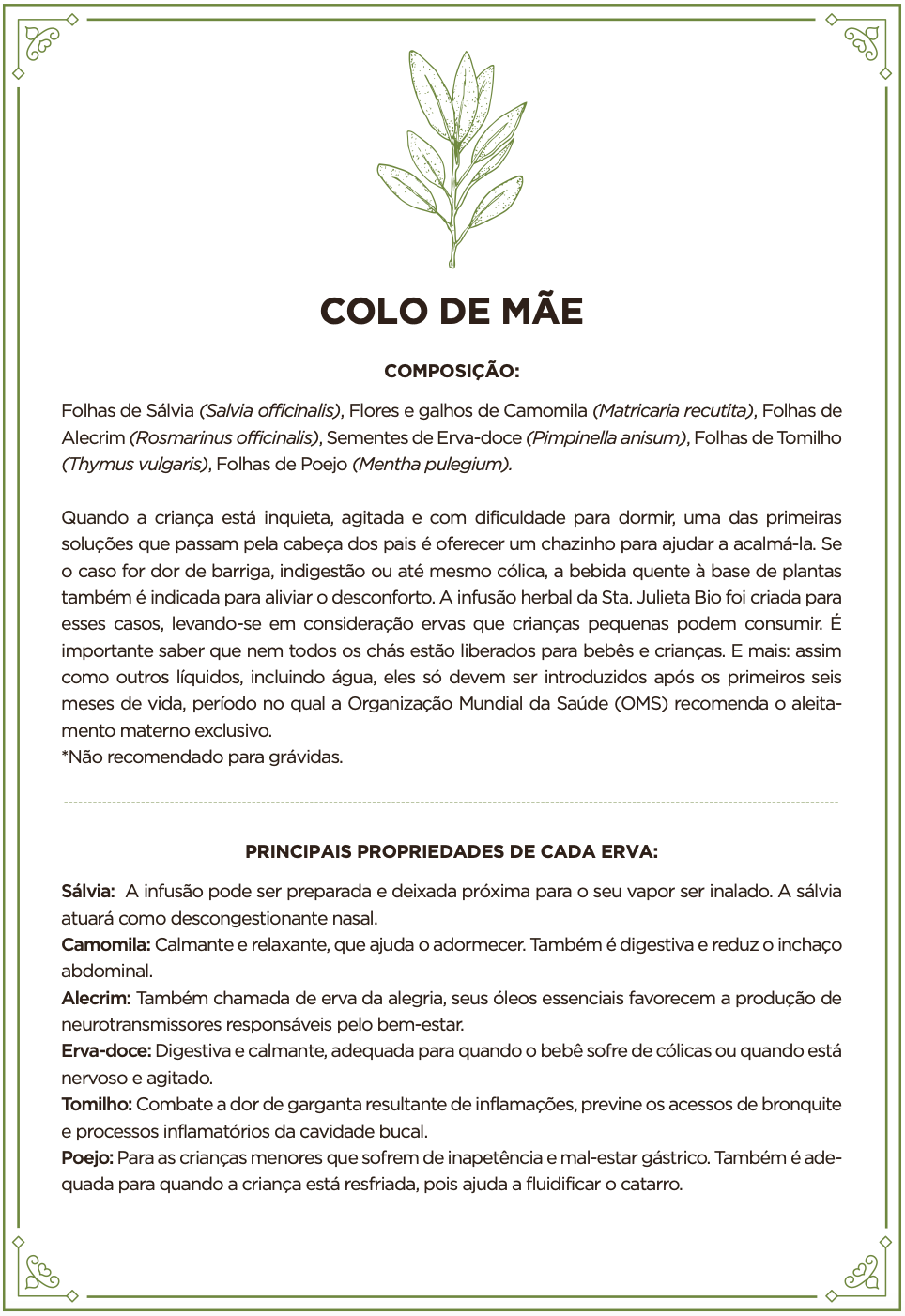 Infusão pediátrica - COLO DE MÃE